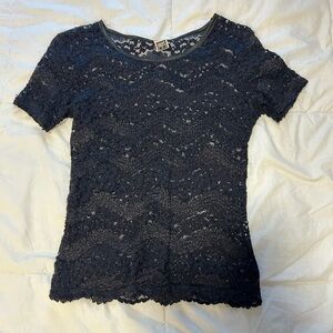 Vintage Black Lace Top